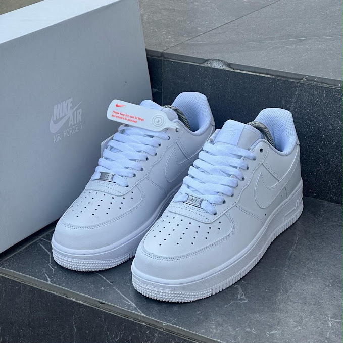 Nike Air Force 1 Low '07 Men's Sneakers - Triple White Leather